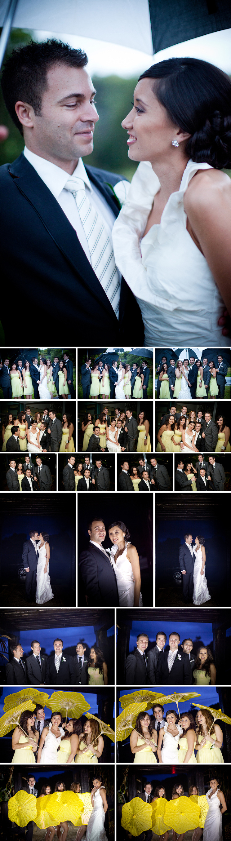 rainy wedding photography