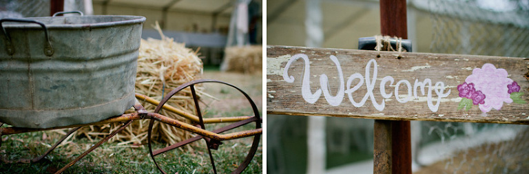 rustic wedding reception