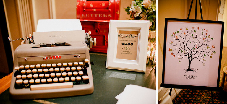 wedding reception guest book