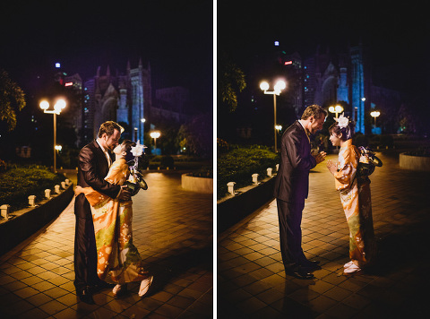 evening wedding photography