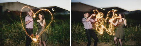 engagment photos with sparklers