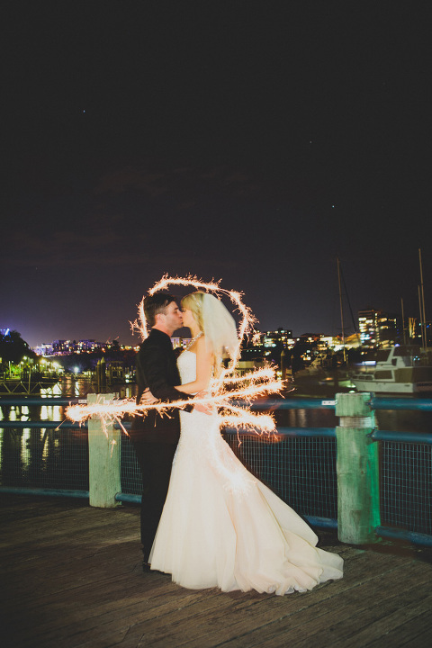 wedding sparkler photo